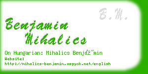 benjamin mihalics business card